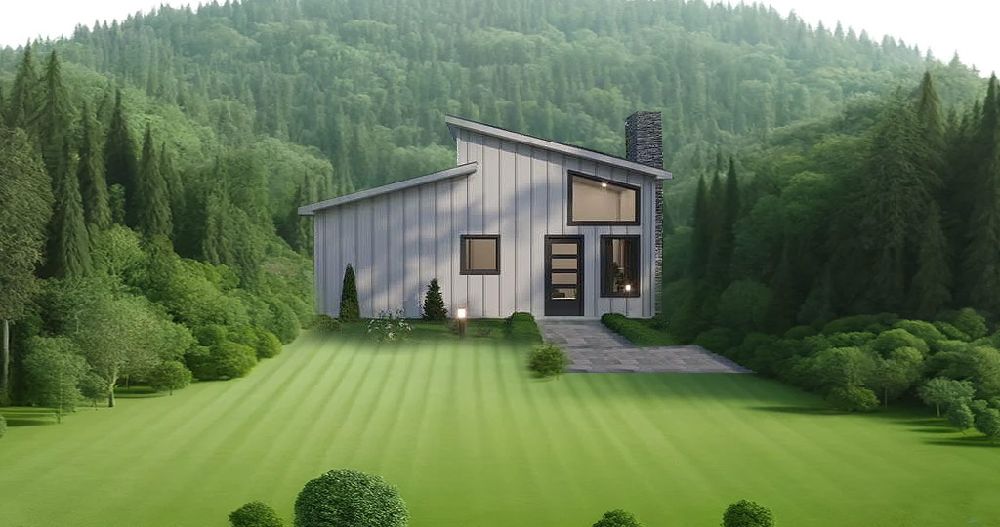 Purchase cad and design blueprint plans for rustic modern mountain homes online
